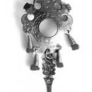 Podhalish fibula with heads of birds with pointed beaks 7cm