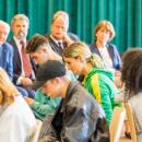 Besuch Bundespräsident Steinmeier in der Eichendorff-Realschule Köln-7896