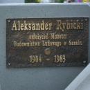 Grave of Aleksander Rybicki at Central Cemetery in Sanok 2014 board